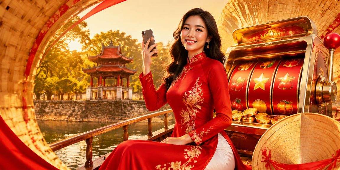 Trải nghiệm game slots phong cách Hà Nội với trang phục áo dài truyền thống